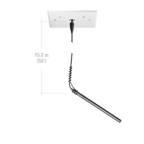 ES933PMML MICROLINE CONDENSER HANGING MICROPHONE W/90° ACCEPTANCE ANGLE,AT8534 WALL/CEILING PLATE POWER MODULE